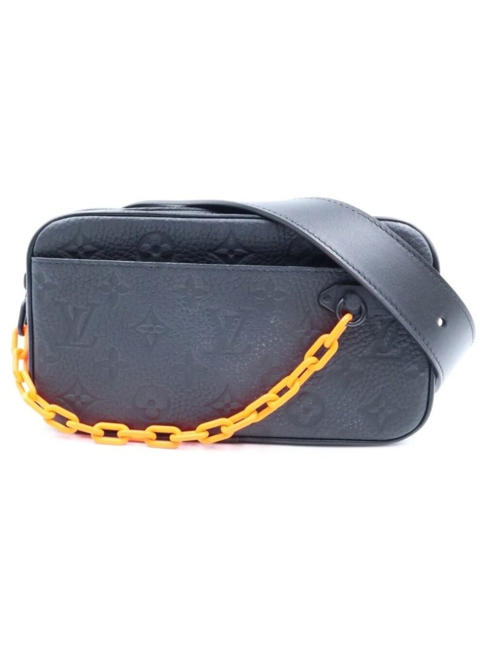Louis Vuitton Taurillon Monogram Pochette Volga Waist Bag Noir Leather